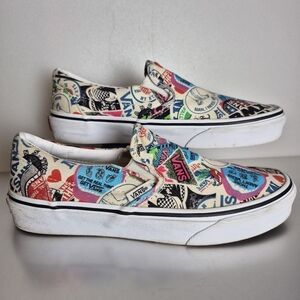 Vans Classic Slip-on Mah up. Size M5.5 / W7. Used. Good Conditions.